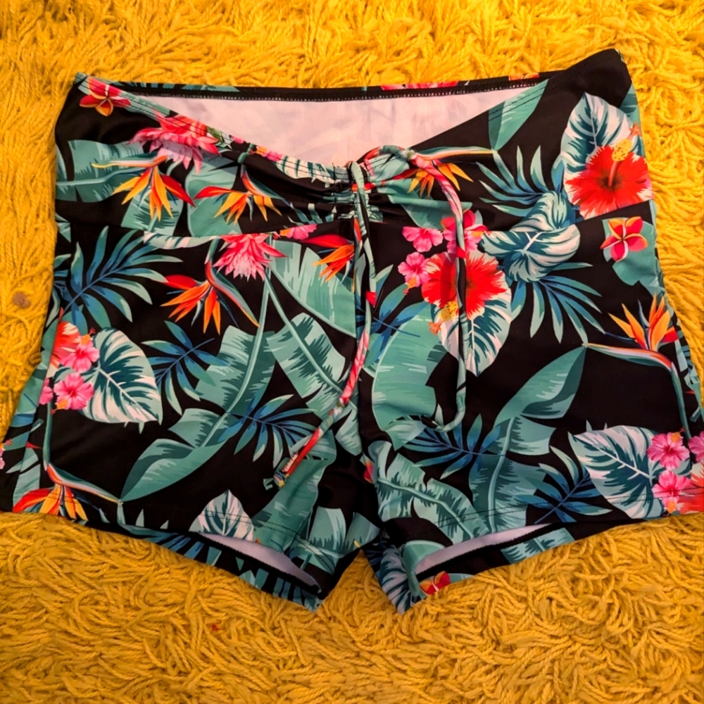 Tropical Drawstring Swim Shorts